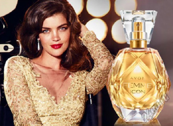 реклама - женская парфюмерная вода Avon Femme Icon