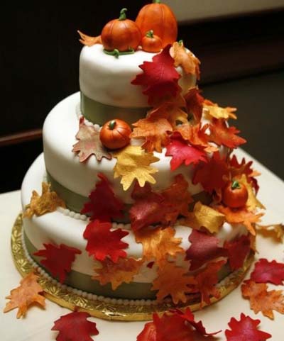торт для осенней свадьбы