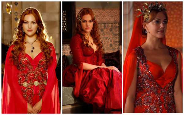 хюррем султан в красном платье