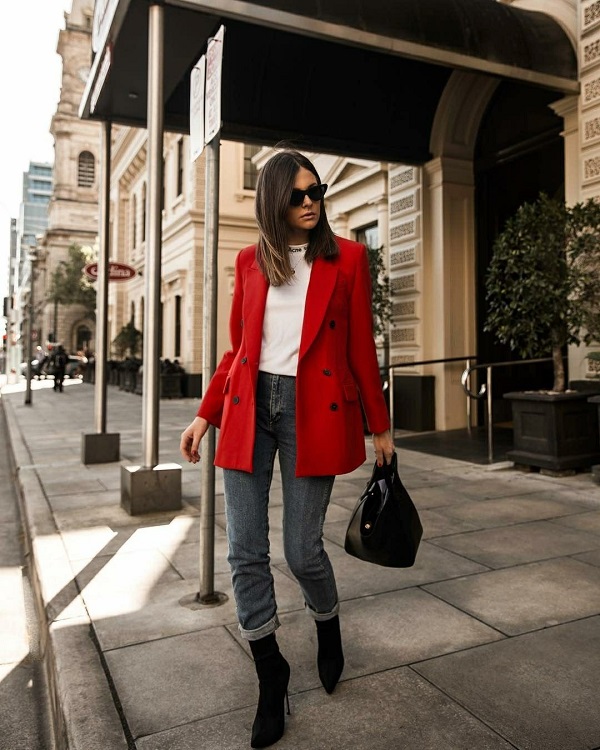 красный женский пиджак на осень 2019