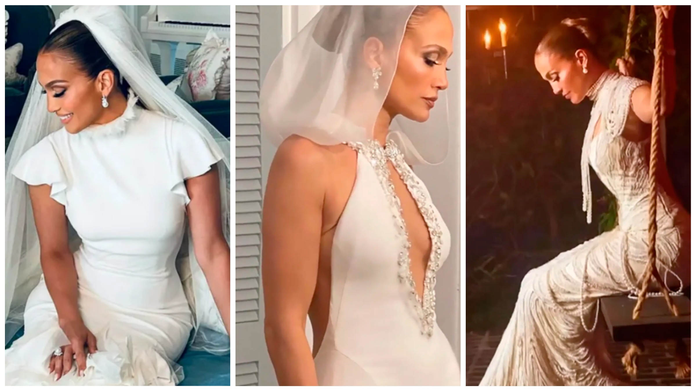 три свадебных платья Дженнифер Лопес - свадьба 2022