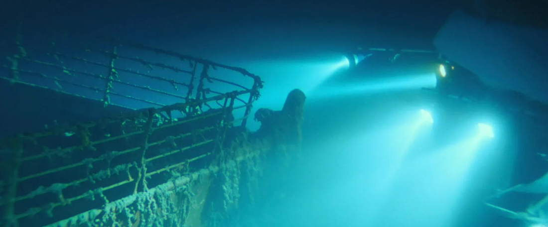 подводные съемки настощего корабля Титаник